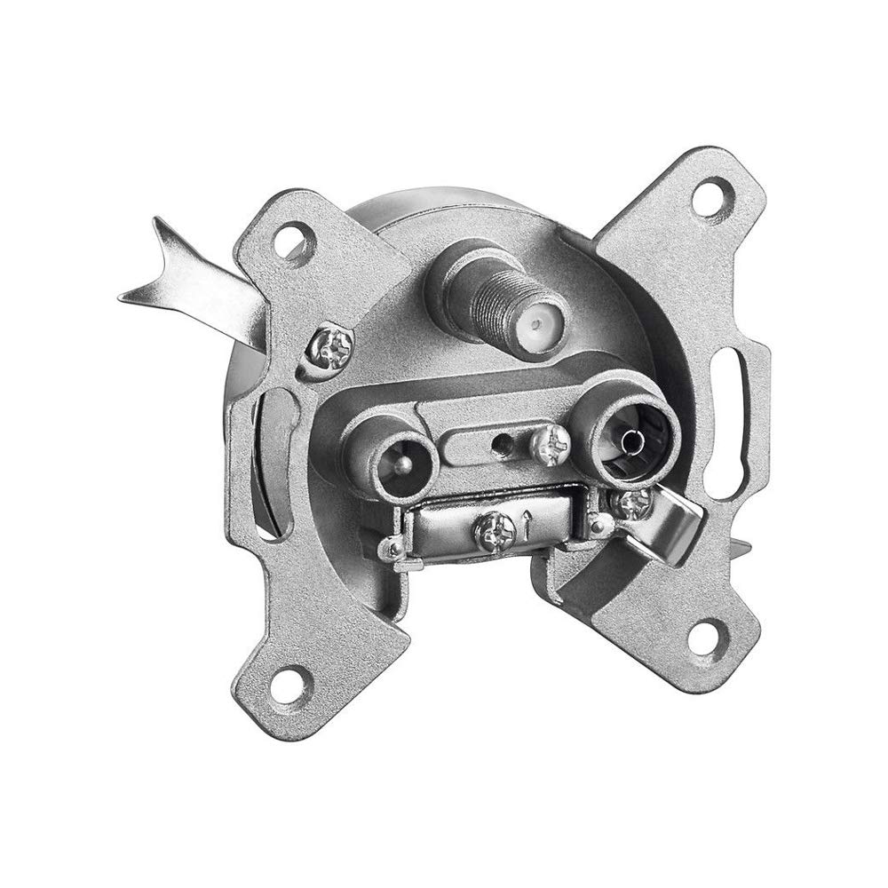 Goobay 67046 3-Way Antenna End Wall Socket