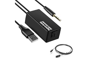 AODAFY Optical to Aux Cable, Optical to 3.5mm Audio Converter, 192KHz DAC Digtal to Analog Adapter, Unidirectional for PS4 HDTV DVD