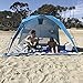 EasyGo Shelter XL - Instant Beach Umbrella Tent Pop Up Canopy Sun Sport Shelter with PVC Floor - 8 Foot X 8 Foot XL Size.