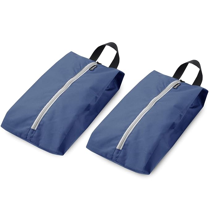 Stansøn ® Leichte Schuhtasche (2er-Set) | Premium XL Schuhbeutel, Schuhsack, Shoe-Bag für Reise & Sport (Blau)