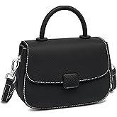 MFFOR Genuine Leather Shoulder Bag, Mini Top Handle Handbag, Crossbody Bag for Women, Small Satchel Pouch