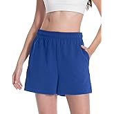 Women's Sweat Shorts Comfy Lounge Running Shorts Gym Summer Casual High Waisted Athletic Shorts with Pockets