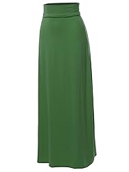 Basic Foldable High Waist Floor Length Maxi Skirts