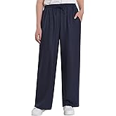 Latuza Women's Petite Linen Rayon Pants Wide Leg Casual Pants