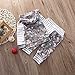 Baby Girl 2pcs Set Outfit Flower Print Hoodies with Pocket Top+Striped Long Pants (2-3T, A#-Grey)
