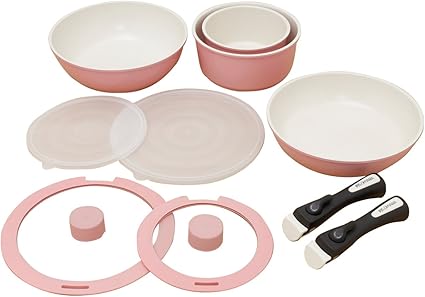 Amazon Co Jp アイリスオーヤマ セラミッククイックパン 10点セット ピンク