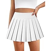 DLOODA Pleated Skirts for Women High Waisted Tennis Skirt Athletic Skorts with Pockets Shorts Workout Golf Skort