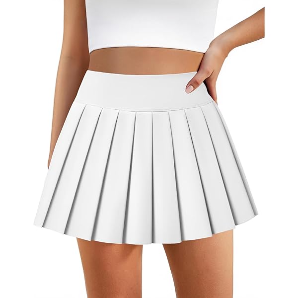 CRZ YOGA Cute Pleated Skirts for Women High Waisted Tennis Golf