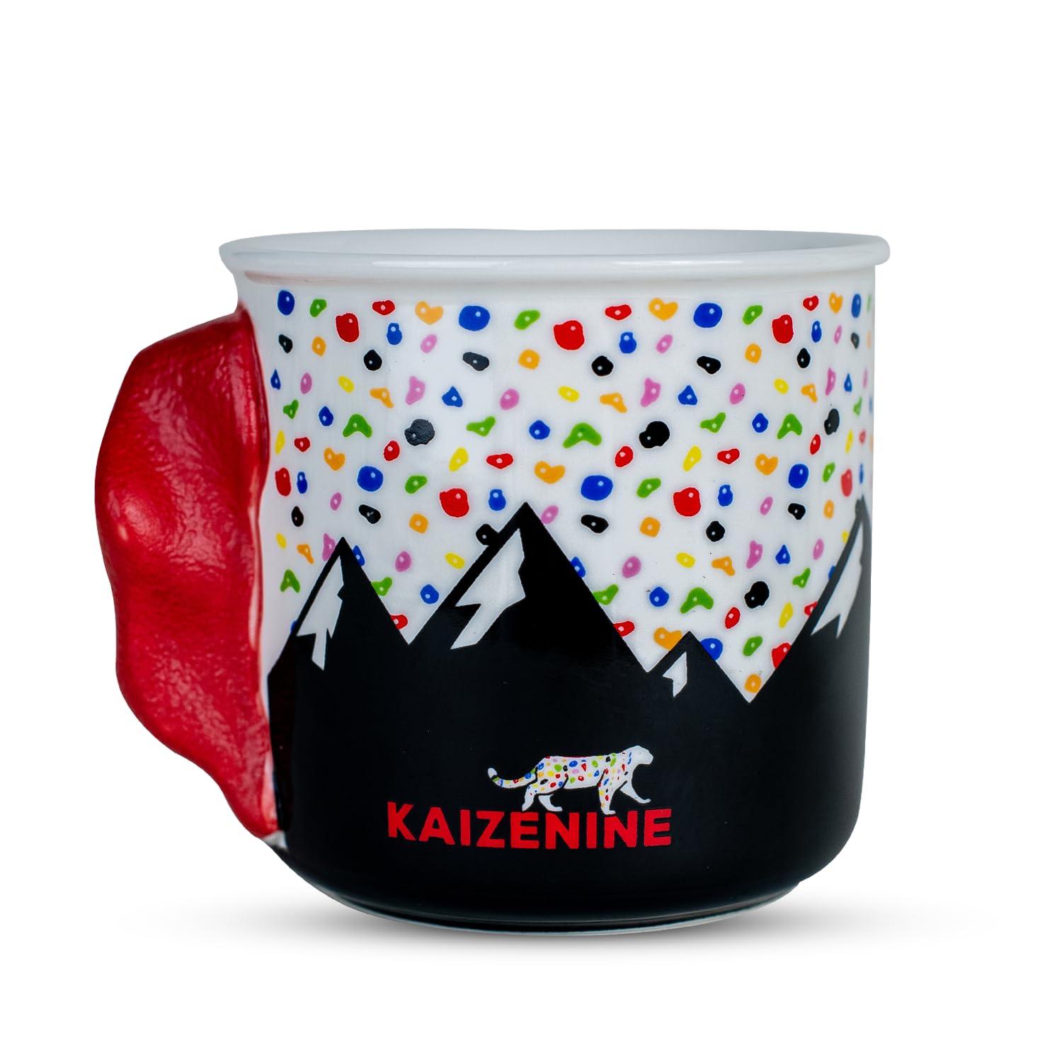 Rock Climbing Mug Cup Bouldering Finger Strength Gift for Climber Bouldering Coffee Cup Present for Climber Climbing hold Handmade Lead Climbing Mug KAIZENINE *HANDLE WON'T FALL OFF*