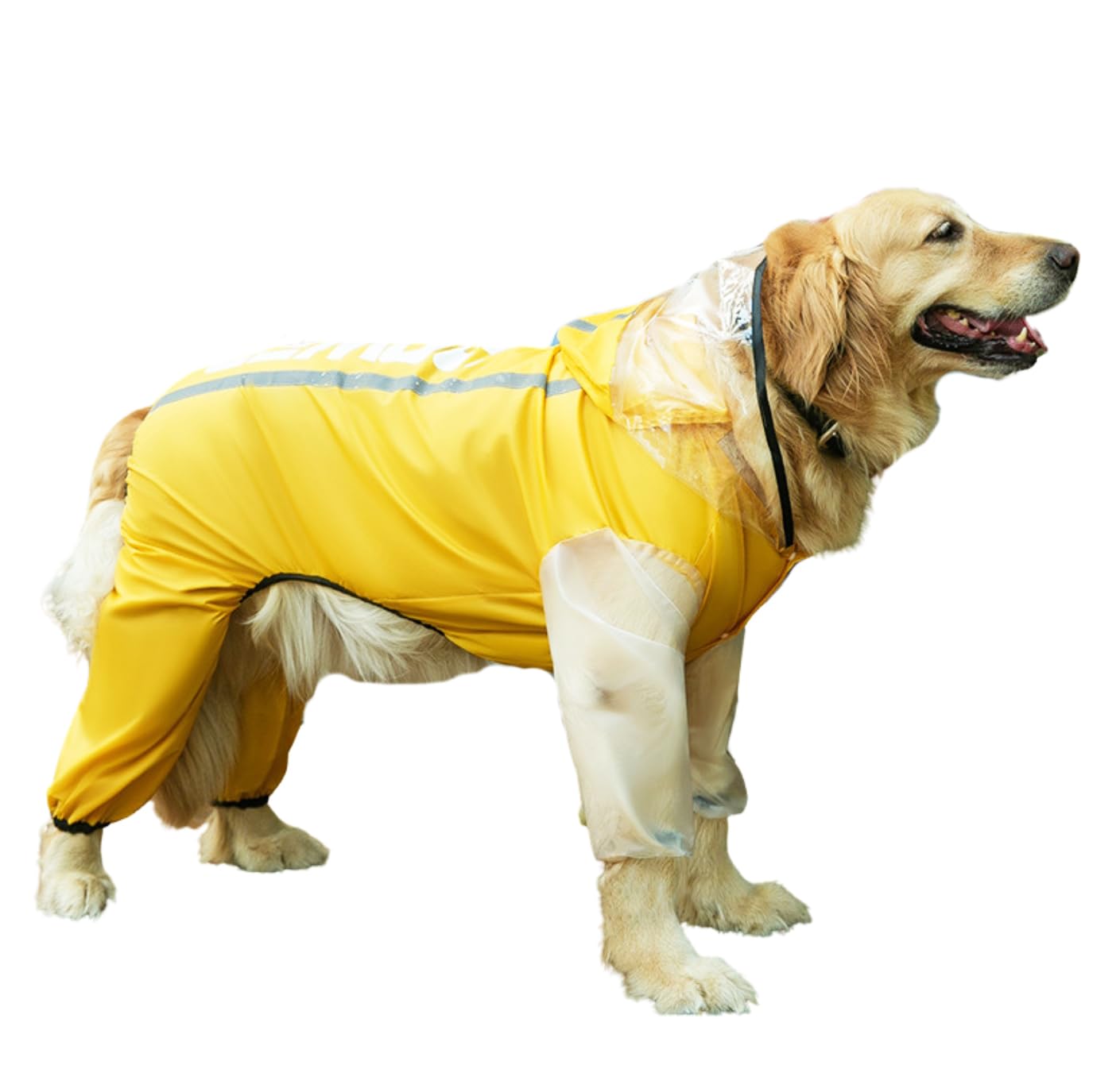 BT Bear Dog Raincoat with Legs,Breathable Four-legs Large Dog Raincoats Waterproof with Reflective Strips & Hood Jumpsuit for Medium Dogs Large Dogs,XXXL