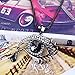 Qiyun (TM) Faceted Crystal Oval Tear Drop Bead Eye Shape Design Pendant Link Necklace