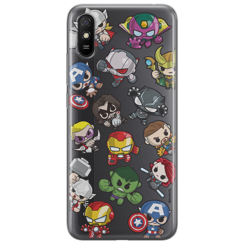ERT GROUP mobile phone case for Xiaomi REDMI 9A original and officially Licensed Marvel pattern Avengers 024 optimally adapted to the shape of the mobile phone, partially transparent