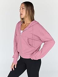 Trendy Queen Hoodies for Women Full Zip Up Cropped