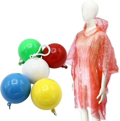 Amazon Co Jp Topshore らくらくカプセル収納 使い捨て レインコート 10個セット カッパ ポンチョ 雨具 防水 コンパクトサイズ 持ち運び ストラップ 服 ファッション小物