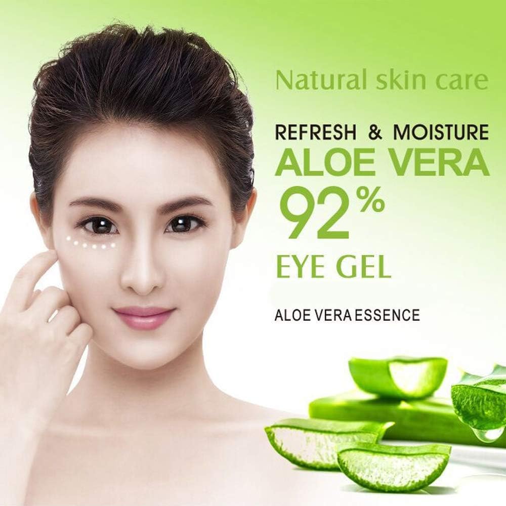 BIOAQUA Aloe Vera hydrating Eye Gel Cream Reduces Dark Circles Moisturizes No Eyes Bags Guaranteed 20g - Image 3