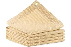 Vocray 90% Shade Cloth for Patio, 12X15 FT Pergola Shade Cover, Breathable Sun Shade Fabric for Beach, Deck, Porch, Gazebo, Carport, Outdoor Sunshade Screen for Garden, Balcony, Pool.