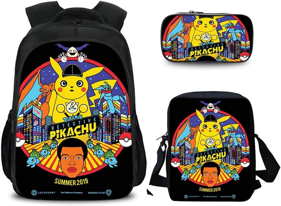 Comfortable School Backpack Pokémon Detective Pikachu Student School