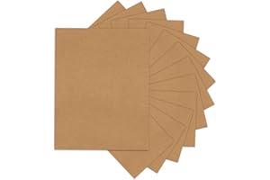 24 Sheets Brown Cardstock 8.5 x 11 Kraft Paper, Goefun 80lb Card Stock Printer Paper for Invitations, Menus, Crafts, DIY Cards