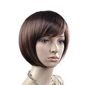 Amazon Com Wigico Short Black Bob Hairstyle Wig Cute Bob Short