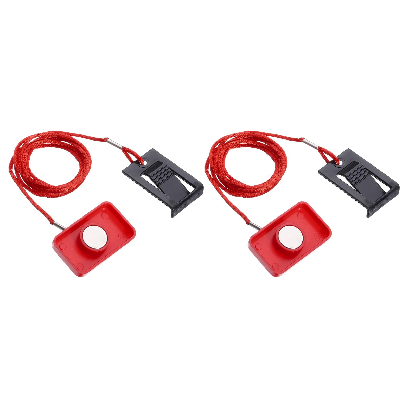 PATIKIL Universal Treadmill Magnet Safety Key 1.81inch, 2 Pack Treadmill Key Replacement with Magnetic Safety Switch Lock for Running Machine Image Gym, Black