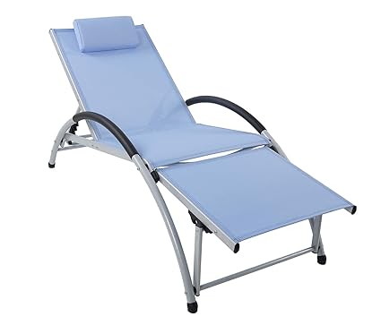 Amazon Com Ukeacn Patio Chaise Lounge Lawn Chair High