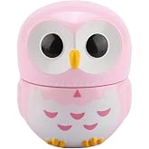 Cooking Timer, Cute Owl Shape Kitchen Timer, 55 Minutes Mechanical Rotating Timers for Cooking,Retro Kitchen Timers with Loud Alarm(pink1)