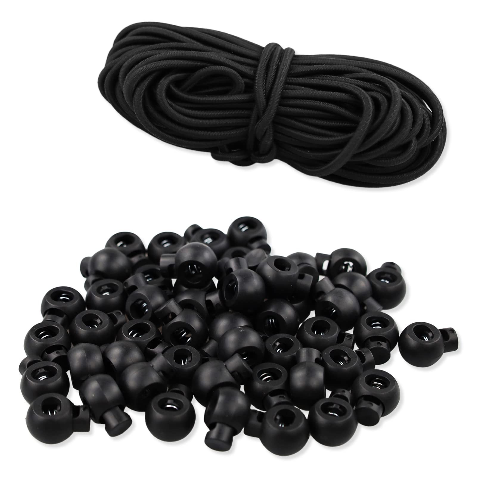 REBECASKYENS 50PCS Double Color Hole Rope Plug Round Plastic Rope Clip Single Hole Cord Lock Cord Lock Spring Loaded Single Hole Switch Plug For Backpacking Garment Masks And Drawstrings