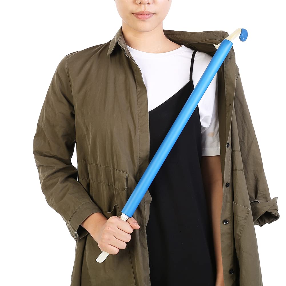 Dressing Stick with Long Handle Shoe Horn and Sock Removal Tool, Mobility Disability Aid for Easy On Off Dressing for Elderly and Disabled Users