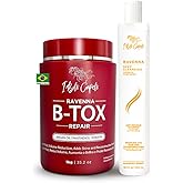 I Belli Capelli Ravenna Hair Treatment Kit- 1kg/35.02 oz B-tox Hair Mask + 300ml/10.1 fl.oz Anti-Residue Shampoo- Repair & Clarifying Shampoo for Longer Effect