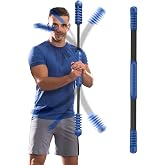 OSCILLATING SLIM Fitness Bar for Workout,Elastic Exercise Bar, Vibration Weight Stick,Body Physical Therapy,Core Strength Training,Arm Shoulder Stretch At Home Gym.