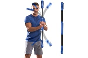 OSCILLATING SLIM Fitness Bar for Workout,Elastic Exercise Bar, Vibration Weight Stick,Body Physical Therapy,Core Strength Training,Arm Shoulder Stretch At Home Gym.