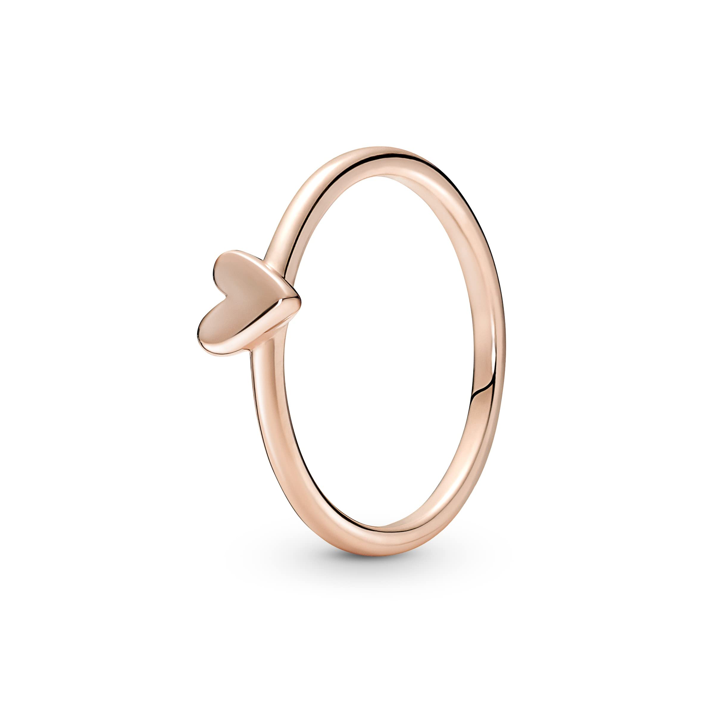 Pandora Moments Freehand Heart 14k rose gold-plated ring, 50