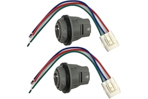 IBVIBV 2 Front Turn Signal Light Socket Connector Harness W/ 3-Wire Kit Compatible with Honda Civic Acura Accord CRV