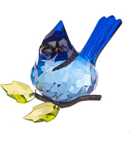 6ct. Red Glass Cardinal Bird Ornaments