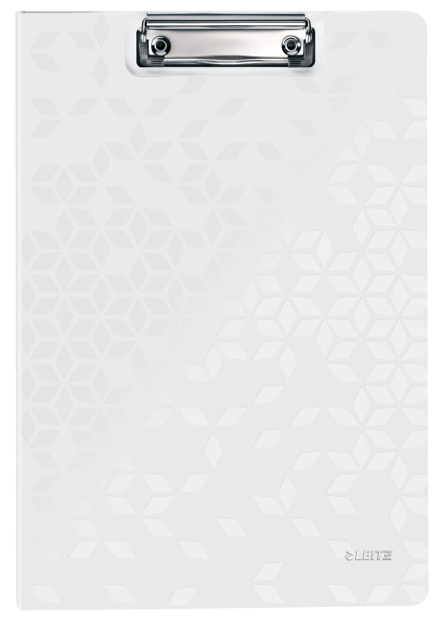 Leitz 41990001 A4 Clipfolder with Cover, Lightweight Polyfoam, WOW Range, White