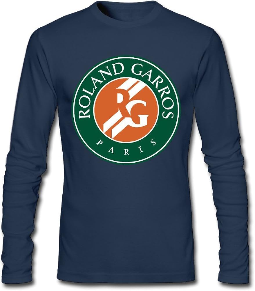 French Open Tennis Logo Men's Long Sleeve TShirt Black