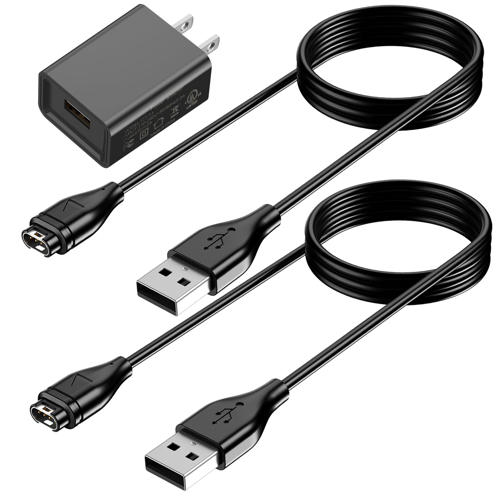 Photo 1 of 2 Pack Charger Compatible with Garmin Watch Charging Cable for Garmin Vivoactive 5 4 4S 3, Fenix 5 5S 5X Plus 6 6S 6X Pro 7 7S 7X, Forerunner 945 935 245, Venu Sq Music 2 2S (C)
