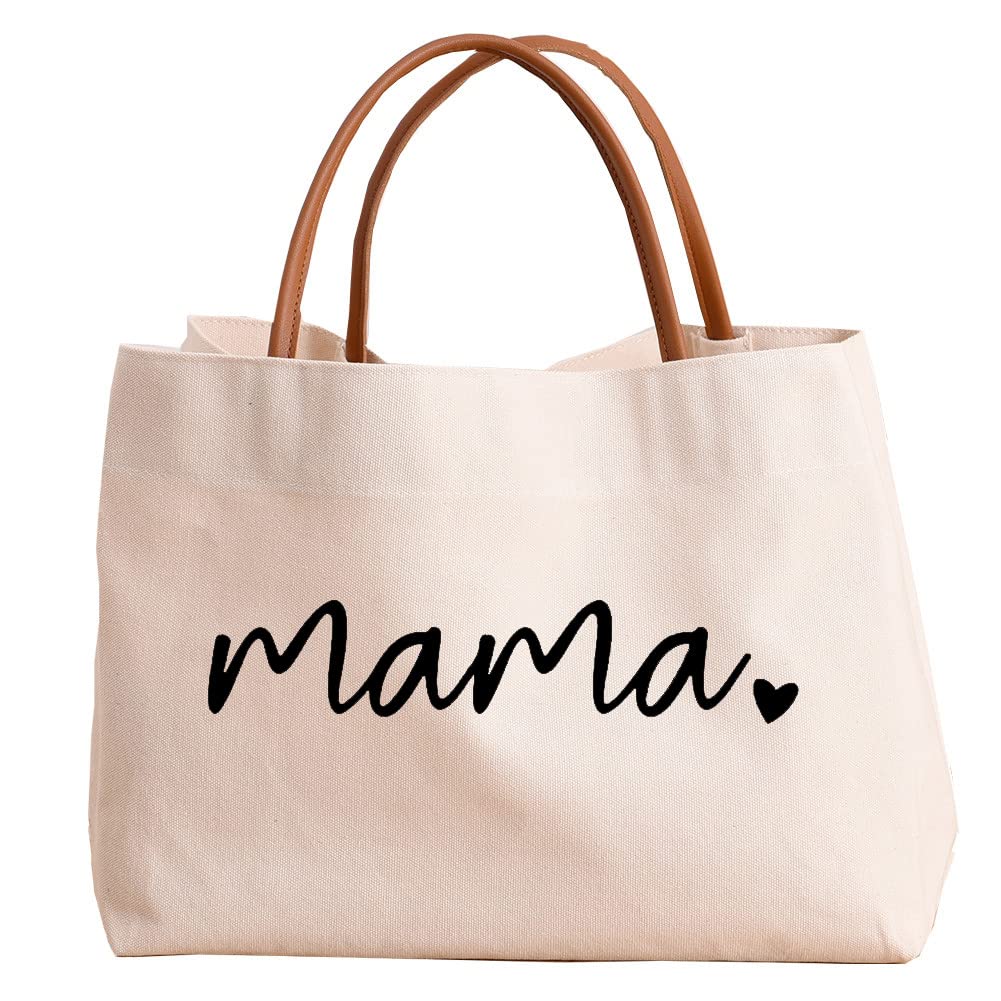 Photo 1 of kifasyo Mom Mama Bag Mother Gifts Momlife Tote for Hospital, Shopping, Beach, Travel