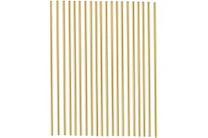 COMONC 25 PC 2mm Brass Rods - 5/64" Diameter, 12" Length Lathe Bar
