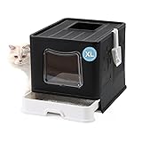 Bolux Foldable Cat Litter Box with Lid, Extra Large