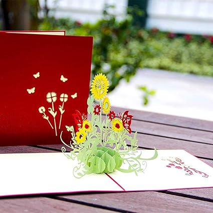 Amazon 太陽の花 グリーティングカード バレンタインカード 誕生日カード 感謝状 感謝祭 グリーティングカード 文房具 オフィス用品