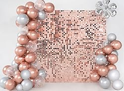 Kate Square Rose Gold Sequin Panels for Shimmer