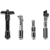 Star Wars 3D Lightsaber Pin Set | Exclusive Magnetic Star Wars Pins | Includes Yoda, Luke, Darth Vader &amp; Kylo Ren's Lightsabers | Set of 4