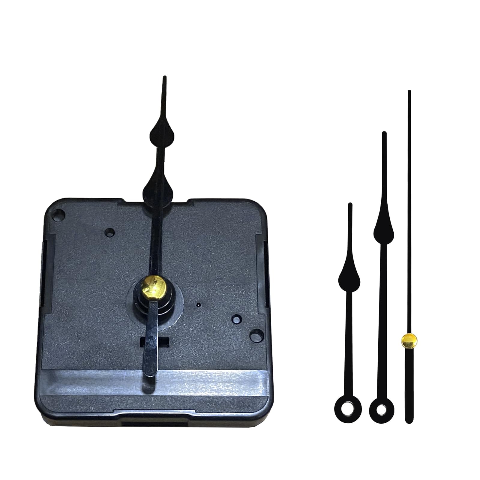 Photo 1 of SUKYING Clock Mechanism Replacement, Quartz Battery Operated Ticking Movement, DIY Wall Clock Repair Parts Replacement Black