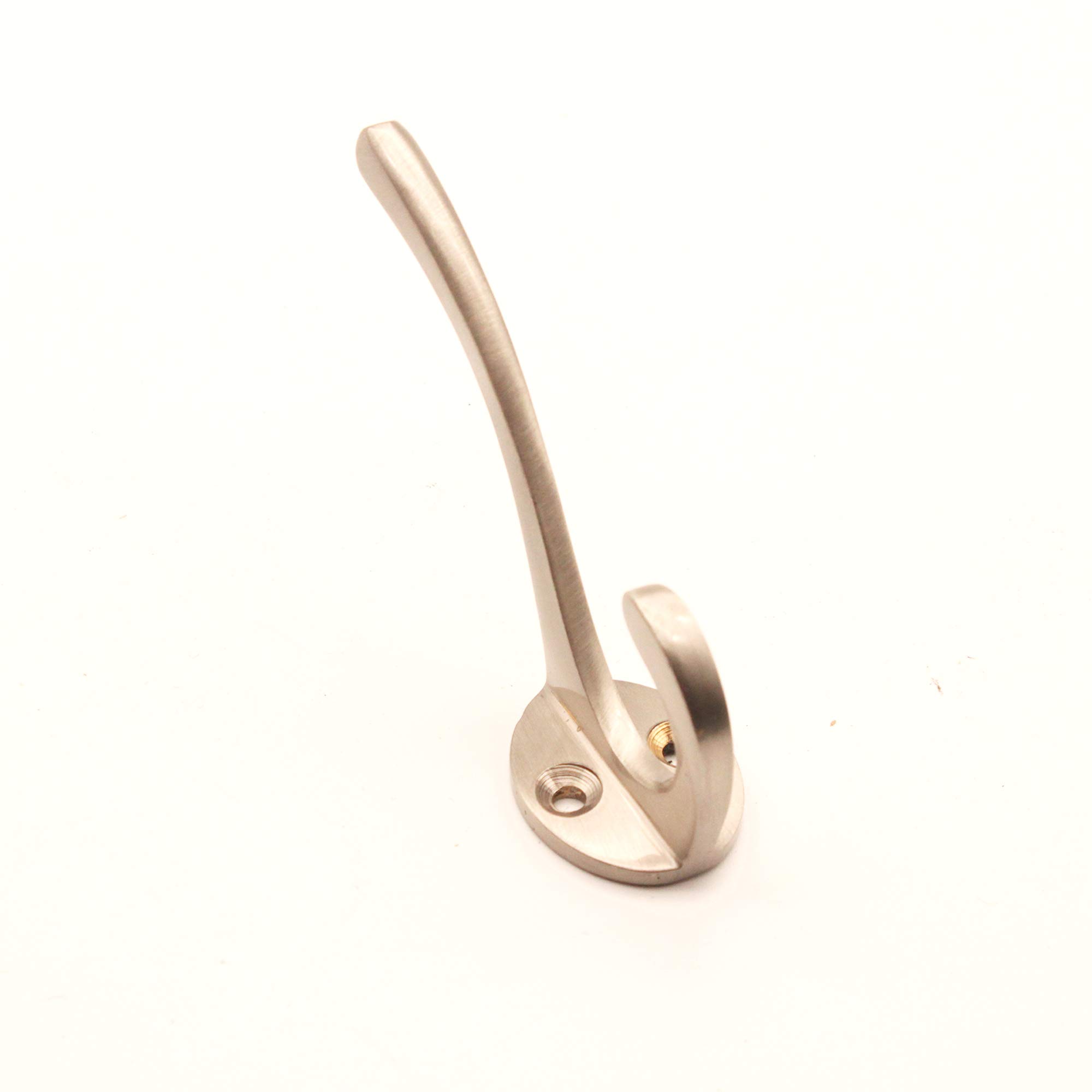 Infinity Decor Victorian Brass HAT & Coat Wall/Door Hook Antique Vintage Hanger Storage -115mm (Satin Nickel)