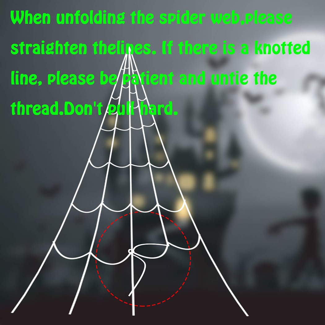 ZOYLINK Halloween Spider Web Set Decorativo de Halloween Prop Disfraz Prop para decoración de Patio