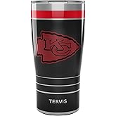 Tervis Traveler NFL Kansas City Chiefs - Night Game Triple Insulated Tumbler Travel Cup Keeps Drinks Cold & Hot, 20oz, Stainless Steel