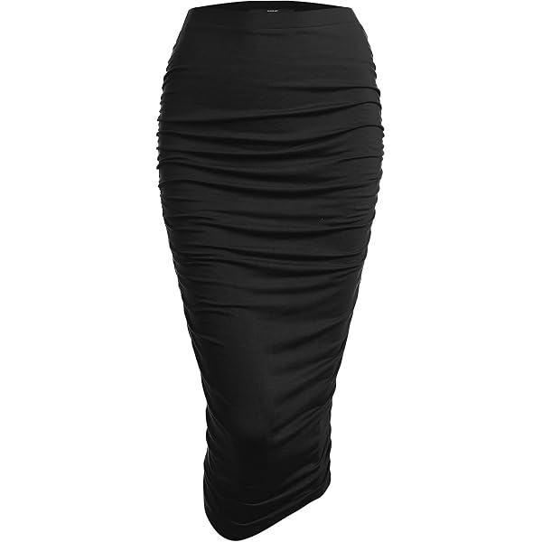 OrlyCollection Women's Elegant Pull-On Pencil Skirt (Royal Blue, X-Large) – Made In USA