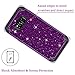 LONTECT Compatible Galaxy S8 Plus Case Luxury Glitter Sparkle Bling Heavy Duty Hybrid Sturdy High Impact Shockproof Protective Cover Case for Samsung Galaxy S8 Plus - Shiny Purple/Black