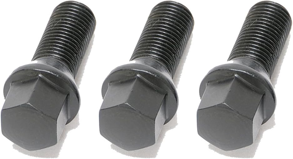 Mevius 40602B Black 14mm x 1.5" x 40mm Thread Size Cone Seat Lug Bolt, (Set of 20)